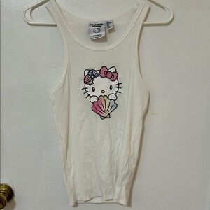 Hello Kitty Mermaid White Tank Top